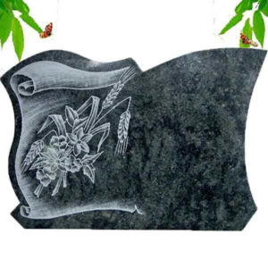 Green granite memorial plaque