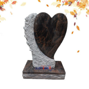wholesaleflower carving heart shape headstone