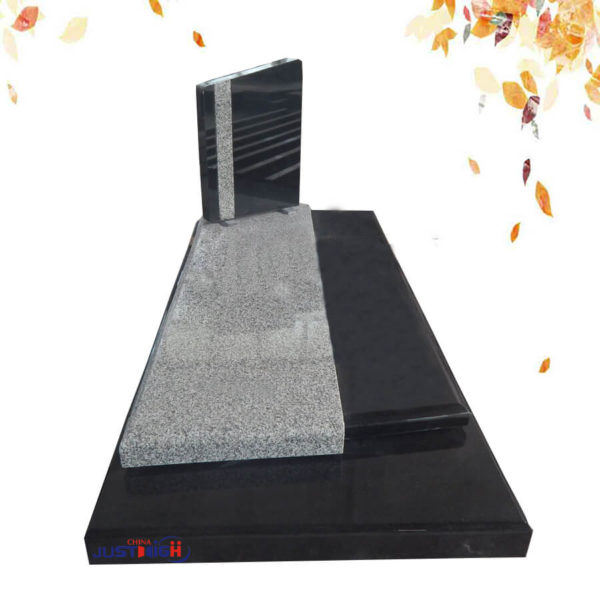 black granite headstone