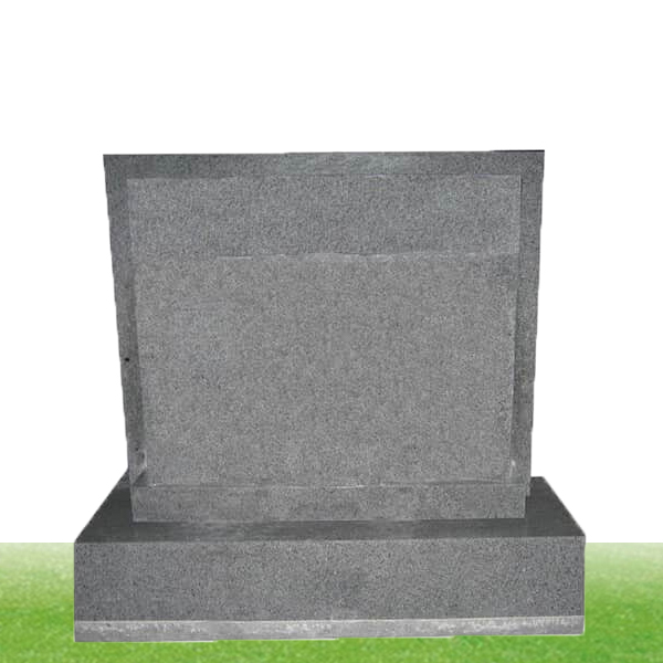 simple granite upright headstone