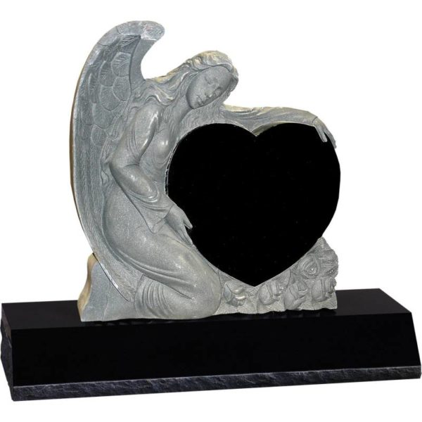 angel and heart shape headstone