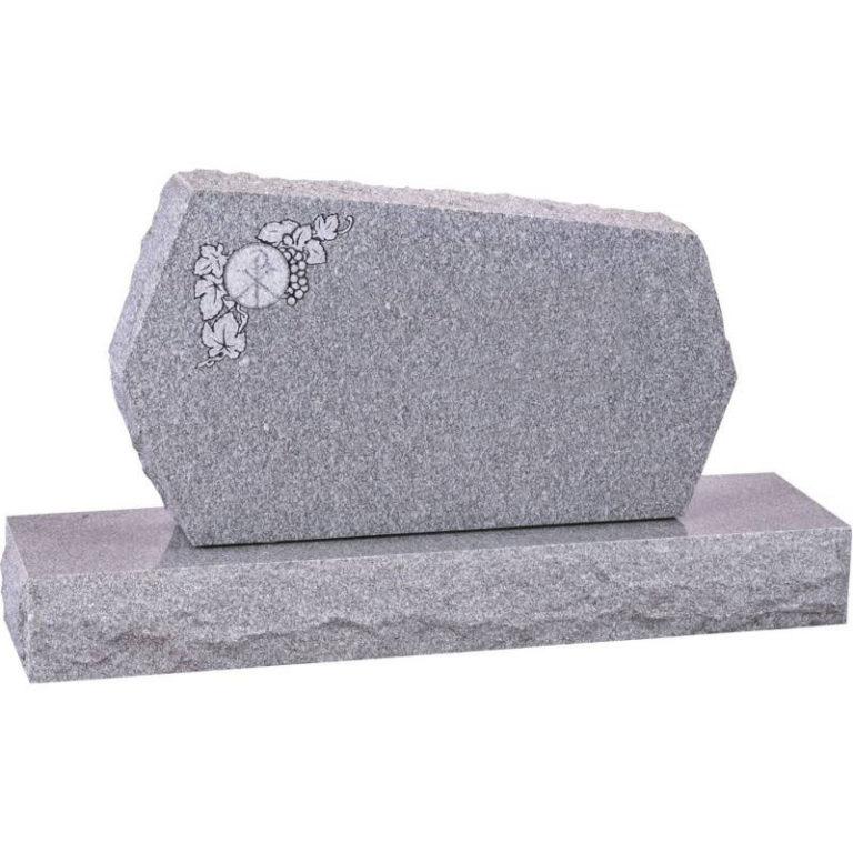 Grey custom granite cemetery headstone wholesale