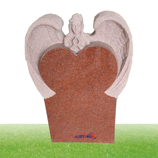 red tall granite headstone supplier
