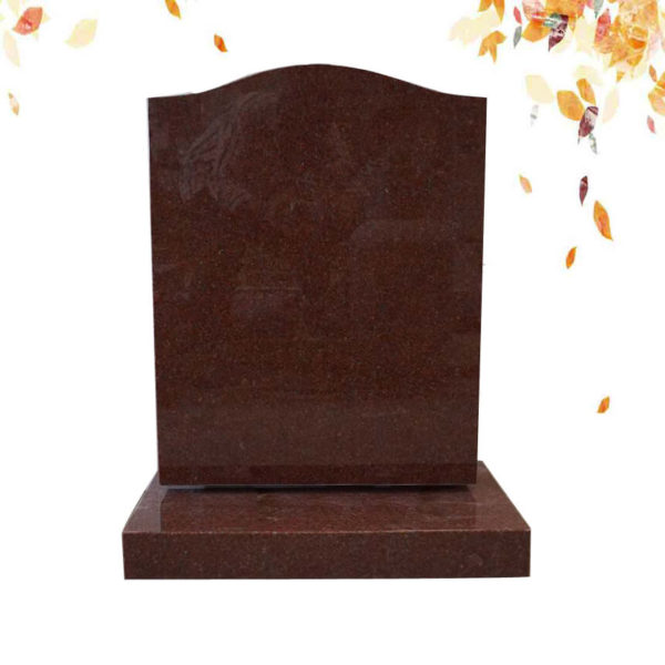 red simple granite headstone
