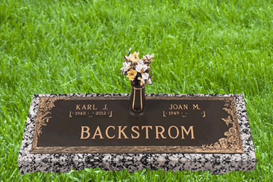 Bronze headstone