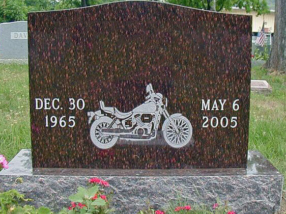 motorcycle headstone factory