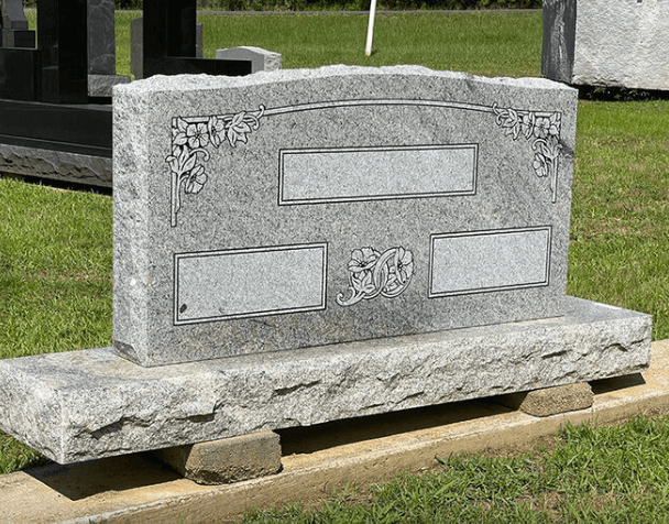 granite upright headstone