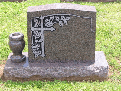 rose granite tombstone design