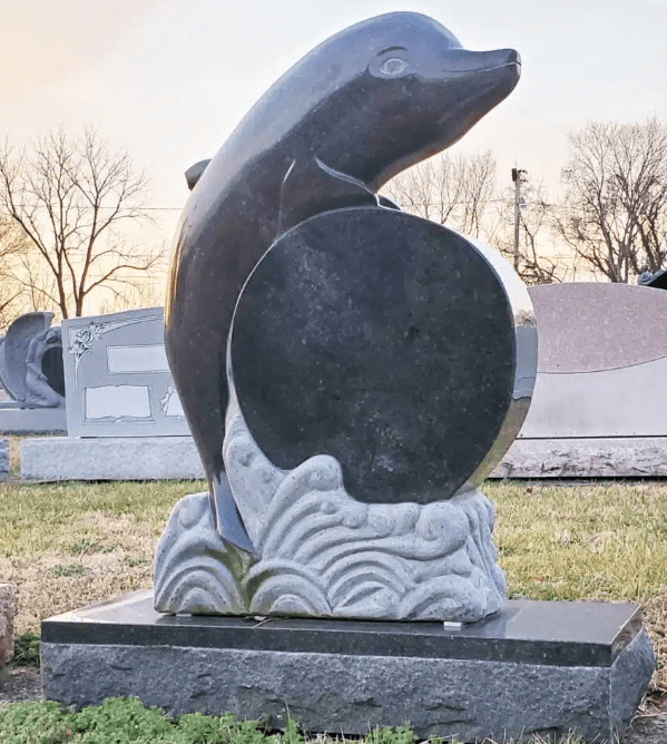dolphin upright headstone wholesale