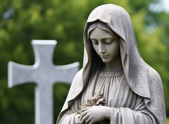 Catholic_HeadstoneCrossVirgin_Mary