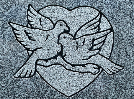 dove granite headstone