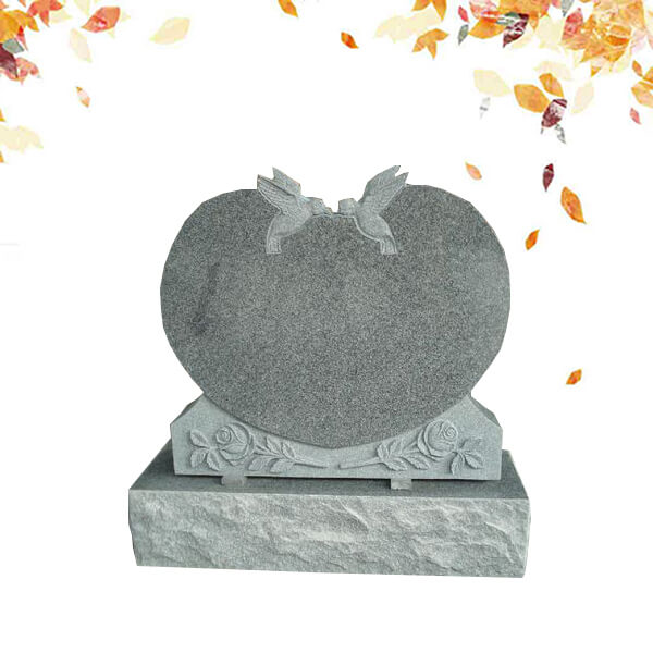 825-1 heart shape granite upright headstone heart shape granite upright headstone