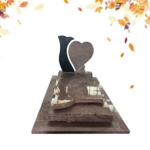 pink heart headstone