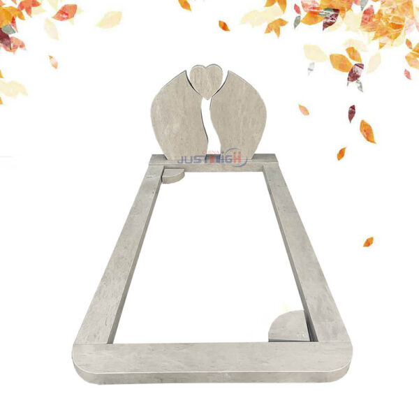Atlantic Beige heart shape headstone