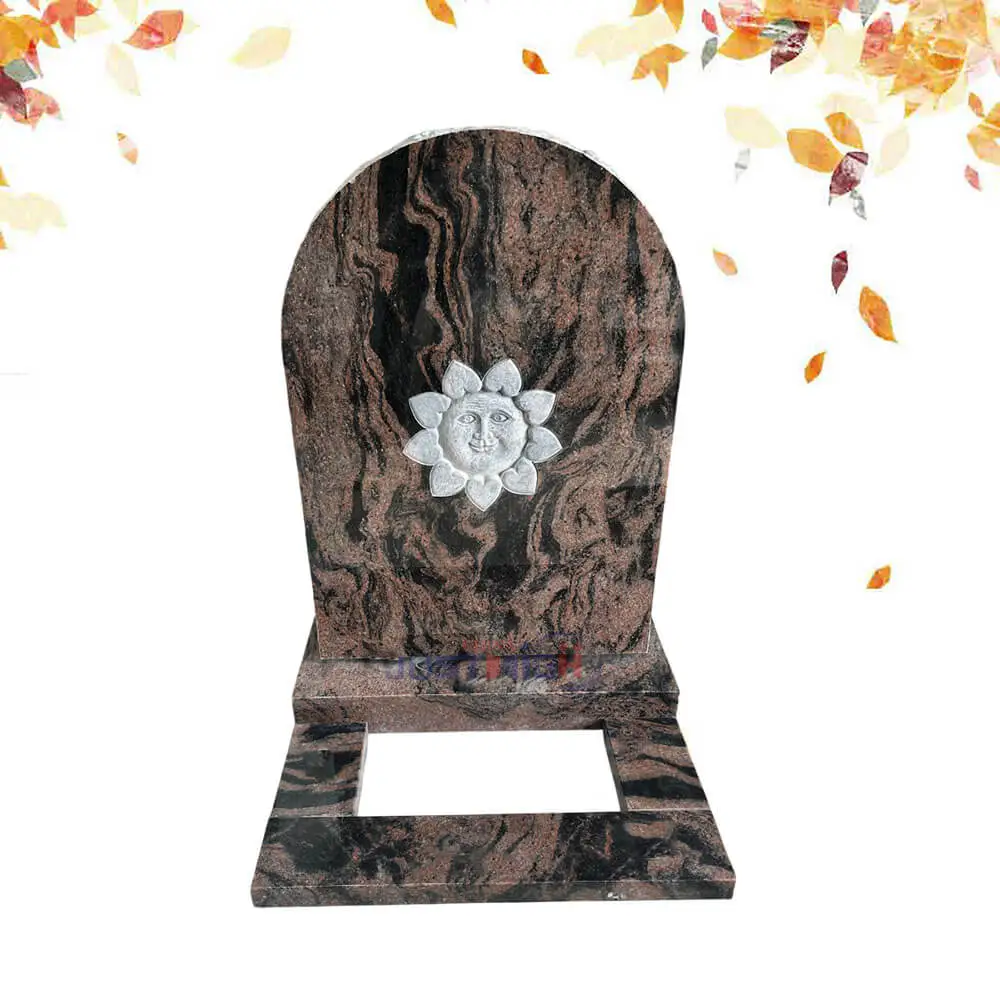 1280-1 Customized tombstone with sun face carving Customized tombstone with sun face carving