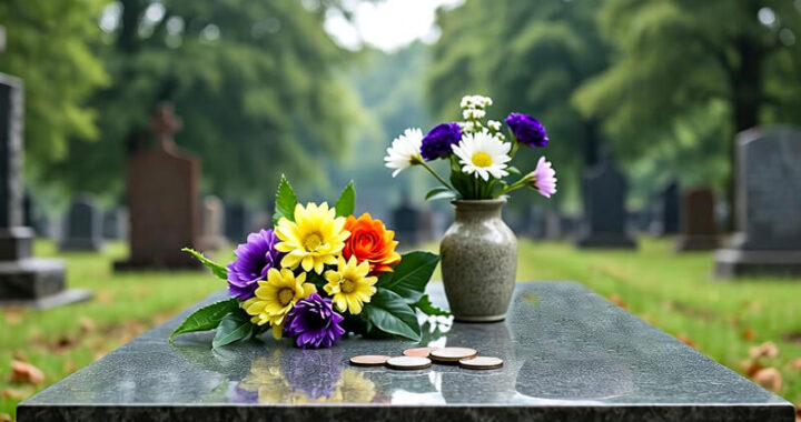 Why should you never touch coins left on a gravestone