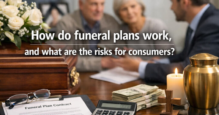 How do funeral plans work, and what are the risks for consumers