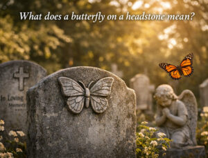 What does a butterfly on a headstone mean2