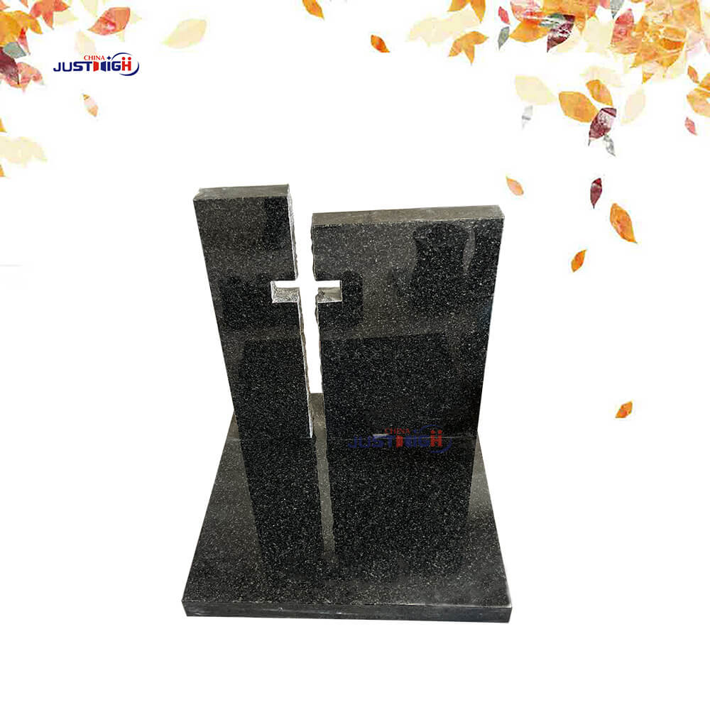 1710 Wholesale black granite tombstones with cross shapes Wholesale black granite tombstones with cross shapes