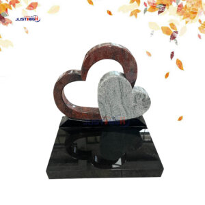 1715 Factory Direct Heart-Shaped Granite Cremation Headstones
