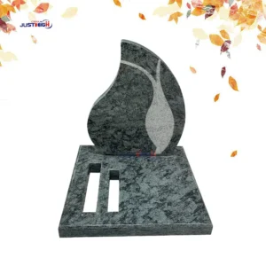 Manufacturer of custom teardrop-shaped granite headstones